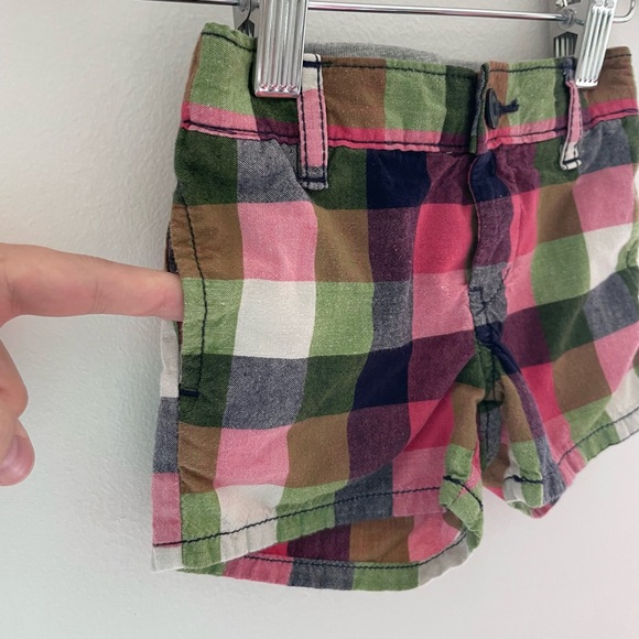 4/$20💥3M Gap Adorable Plaid Woven Cotton Twill Shorts, Comfy Waistband, Pockets - Picture 4 of 15